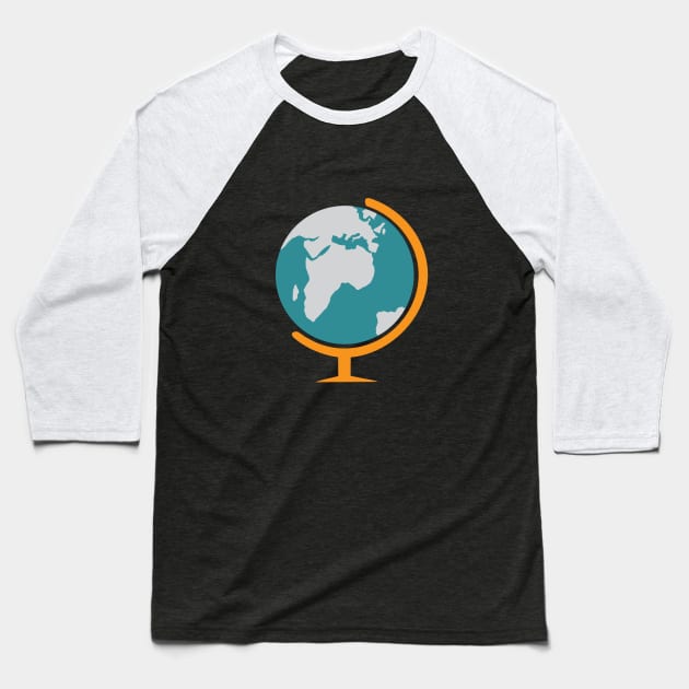 T-shirt with a globe Baseball T-Shirt by LAMUS